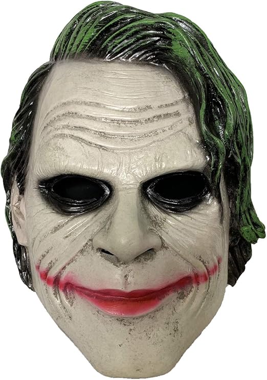 Joker Latex Mask with Green wigs DC Clown Super Villain Cosplay