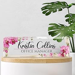 Custom Name Plate for Desk, Acrylic Office Decor
