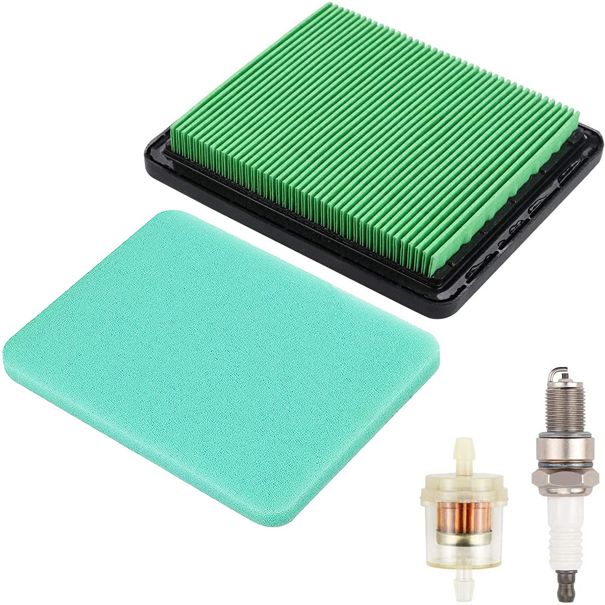 ZAMDOE Air Filter Fuel Filter Replacement for Honda GCV160 GCV135 GCV190 GC135 GC160 GC190 GX100 CV160A GCV160LA GCV190A GCV190LA Engine, with Spark Plug