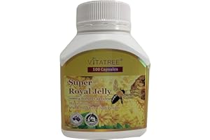 VitaTree Super Royal Jelly 1600mg 6% 10-HDA 100 Softgel Capsules Australian Made