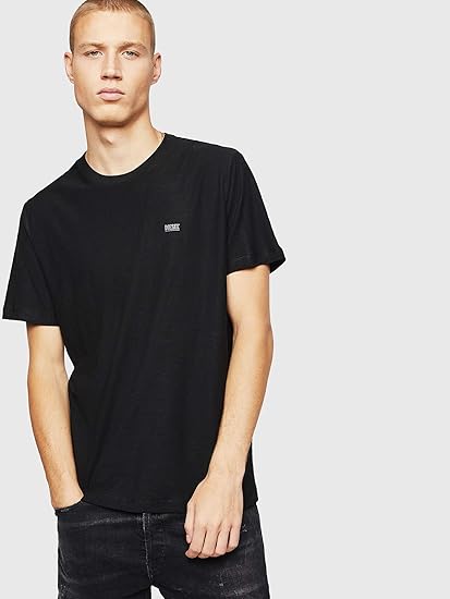 Amazon ディーゼル Diesel メンズ Tシャツ ワンポイント 00szld0qaqu Xxl ブラック 900 Tシャツ カットソー 通販