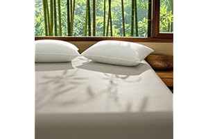 David's Home Cooling Fitted Sheet Queen Size, 100% Rayon Derived from Bamboo, 16" Deep Pocket 2.5cm Wider Elastic, Luxury Smo