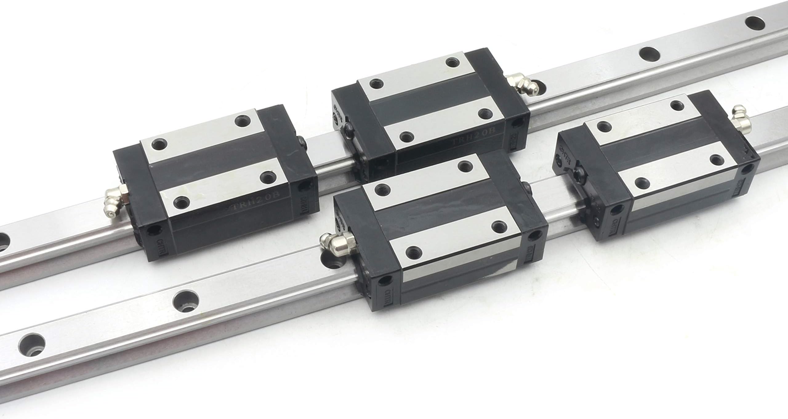 2set TRH20 Square Linear Guide Rail L300mm + 4Pcs TRH20B Carriage Slider Block CNC Kit