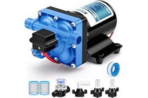 Kohree RV Water Pump 3.5GPM 55PSI, 12V DC Fresh Water Pump for Camper, Replacement for 4008-101-A65/E65, Self Priming Diaphragm Pump with Pressure Switch for RV Kitchen Bathroom Marine Yacht Garden