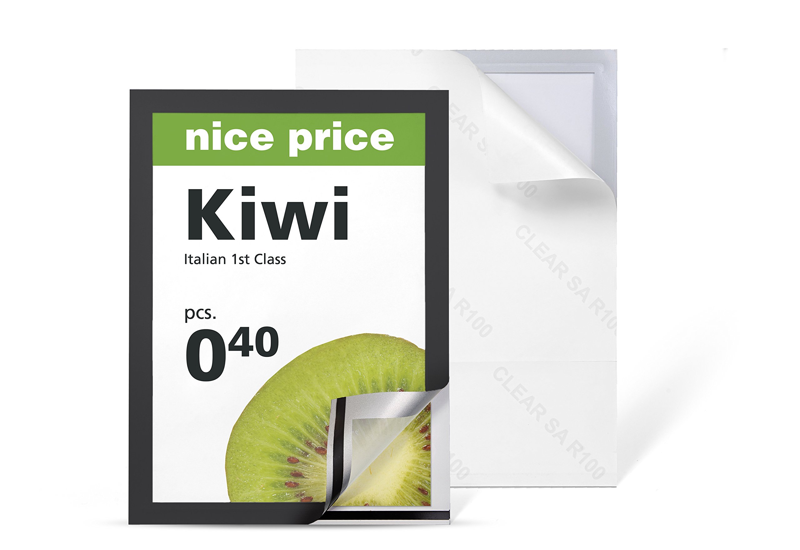 Pelltech P1815610 A4 Self Adhesive Display Frame with Magnetic Closure - Black (Pack of 10)