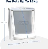PetSafe Original 2 Way Pet Door Medium Brown with Manual Lock view 6