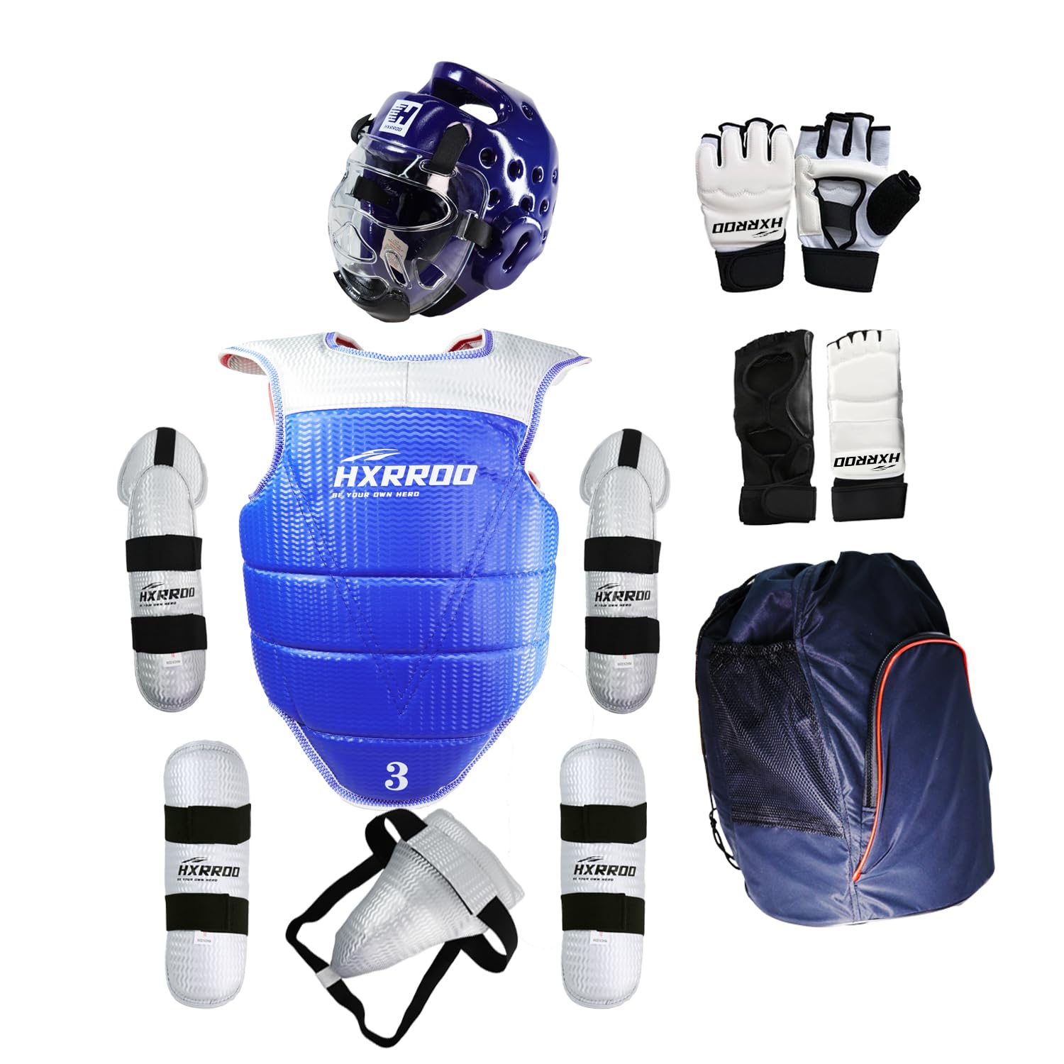 HXRROO 13 pcs Taekwondo Sparring Gear Set Ultimate