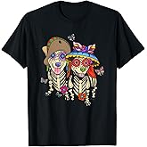 Sugar Skull Mexican Dachshund Bone Halloween Day Of Dead T-Shirt