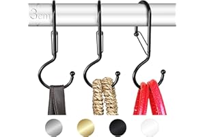 Blau Marité 6 Purse Hanger for Closet. Tote Hanger. S-Shaped Hooks S Hooks Twist Design. Anti Drop S-Shaped Hook for Hanging 