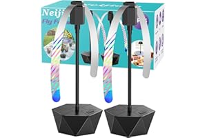Neijiaer Fly Fans for Tables, Practical Fly Repellent Fan with Soft Blades, Soundless and Portable Fly Fan Keeps Your Food Clean(2 Pack)