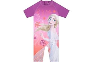 Disney Frozen Swimming Suit for Girls, Elsa Girls Swimsuit, One Piece Girls Bathing Suit Ages 2 to 10 Years