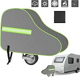 URAQT Tow Hitch Cover Universal Waterproof with Reflective Strip Grey/Green view 8