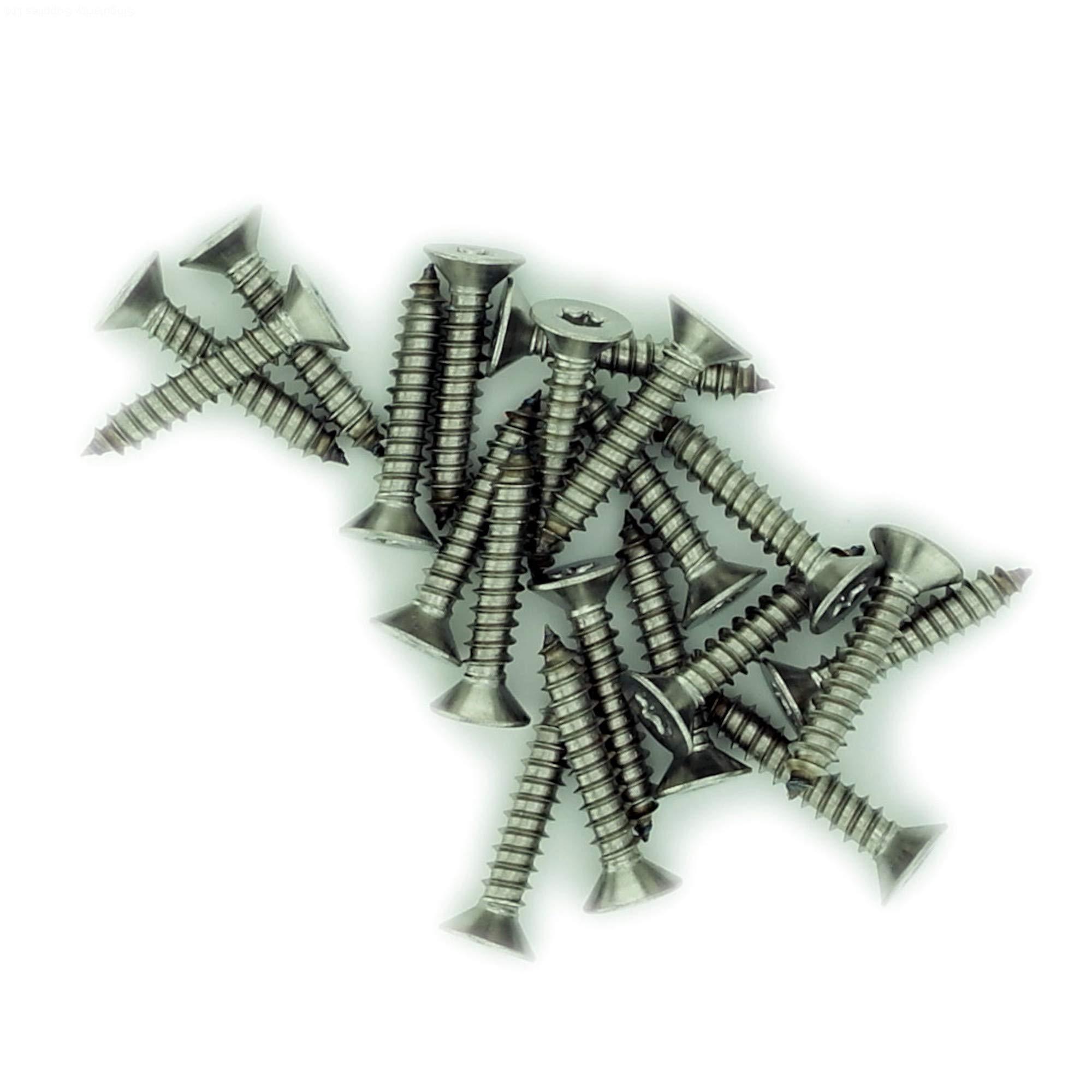 No.7 x 0.75 (3.9mm x 19mm) TX Countersunk Self-Tapping Screw - Stainless Steel (A2) (Pack of 20)