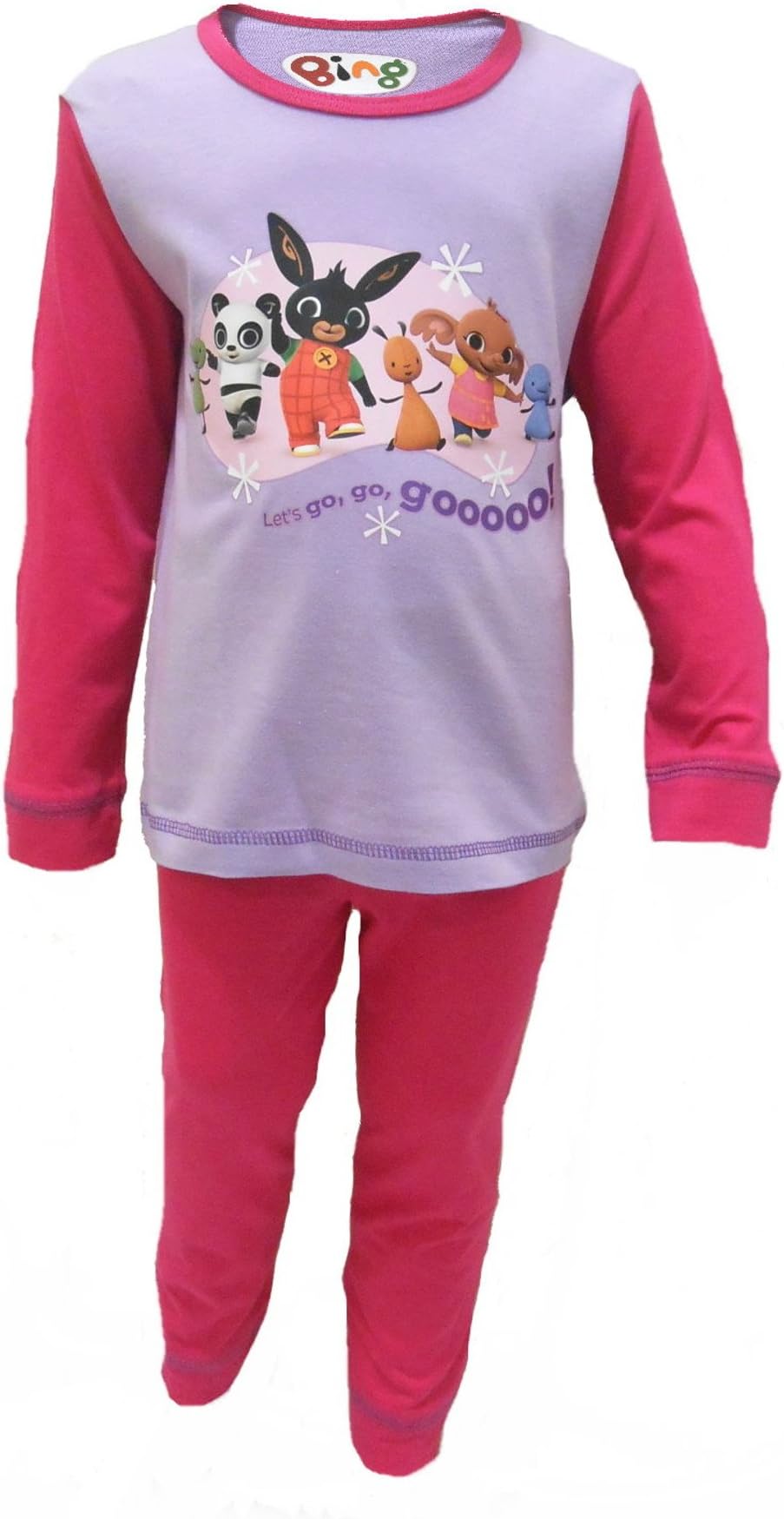 Girls Bing Pyjamas CBeebies Character 18-24m 2-3y 3-4y 4-5y 100% Cotton (4-5 Years, Bing Girls - Ooh Sparkly!)