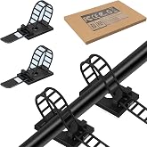SZFUDIGO Adjustable Adhesive Cable Management Clips for Desk, Black, 50 Pcs | Large self Adhesive Cable Ties Clips,Suitable for desks or wall adhesive wire organizer extension cord management clips