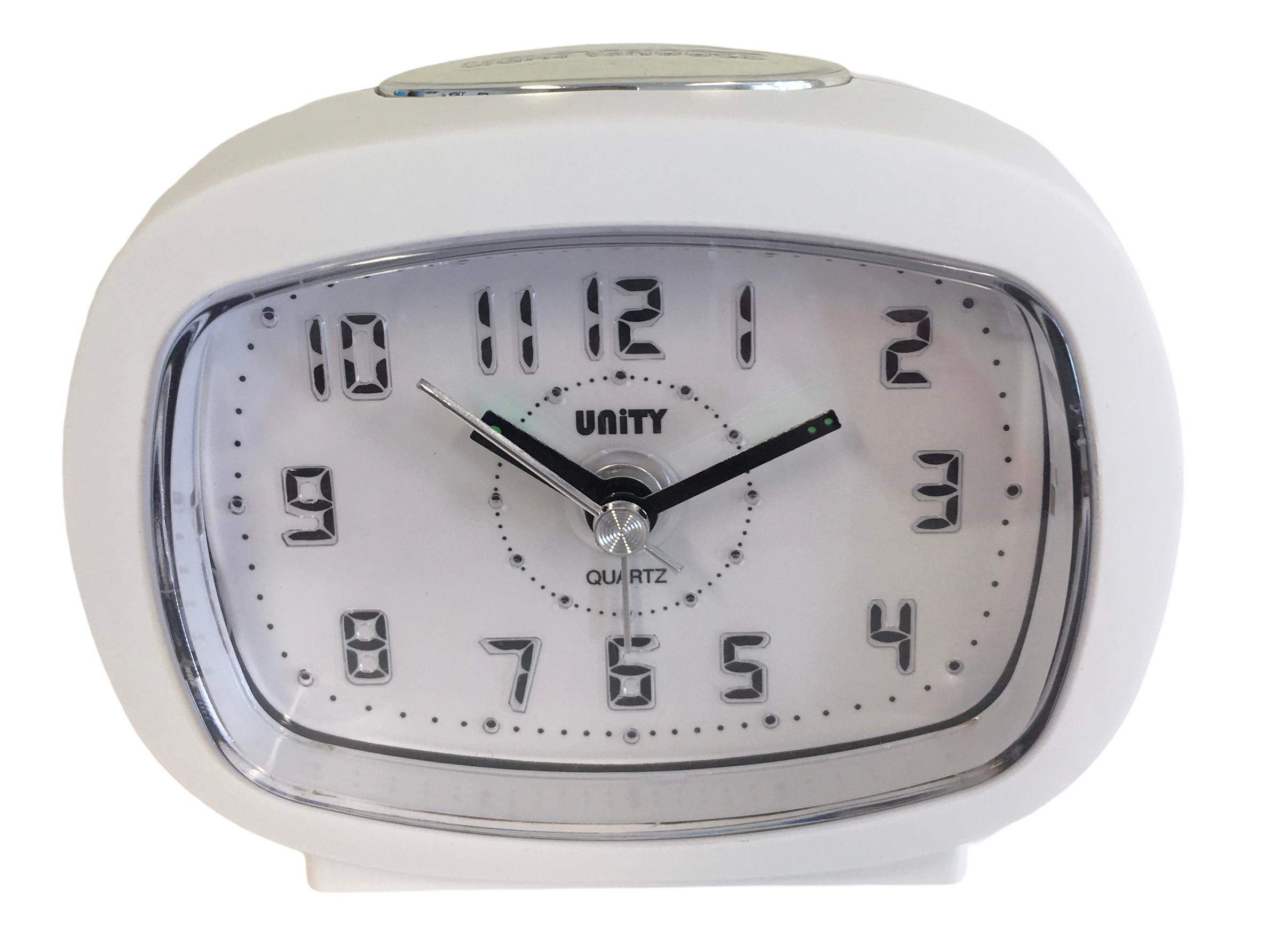 Unity Beep LED Light Alarm Clock-49026, White, 9 x 7.5 x 4.5cm