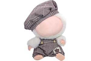 HYINUS 17cm Clothes Set for Doll, Hat Clothes Outfits Stylish Adorable Dolls Clothes Accessories (NO Doll Included) (Brown Bear)