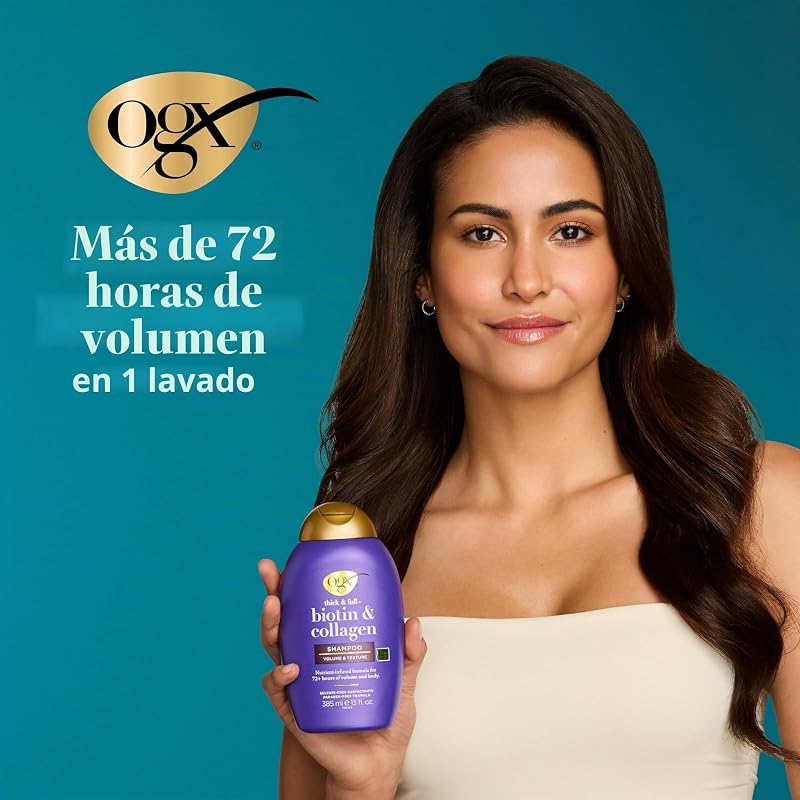 Champô Volumizador Espesso & Pleno Biotina & Colagénio, 385 ml