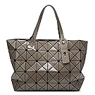Kayers Sulliva Women's Fashion Geometric Lattice Tote Glossy PU Leather Shoulder Bag Top-handle Handbags