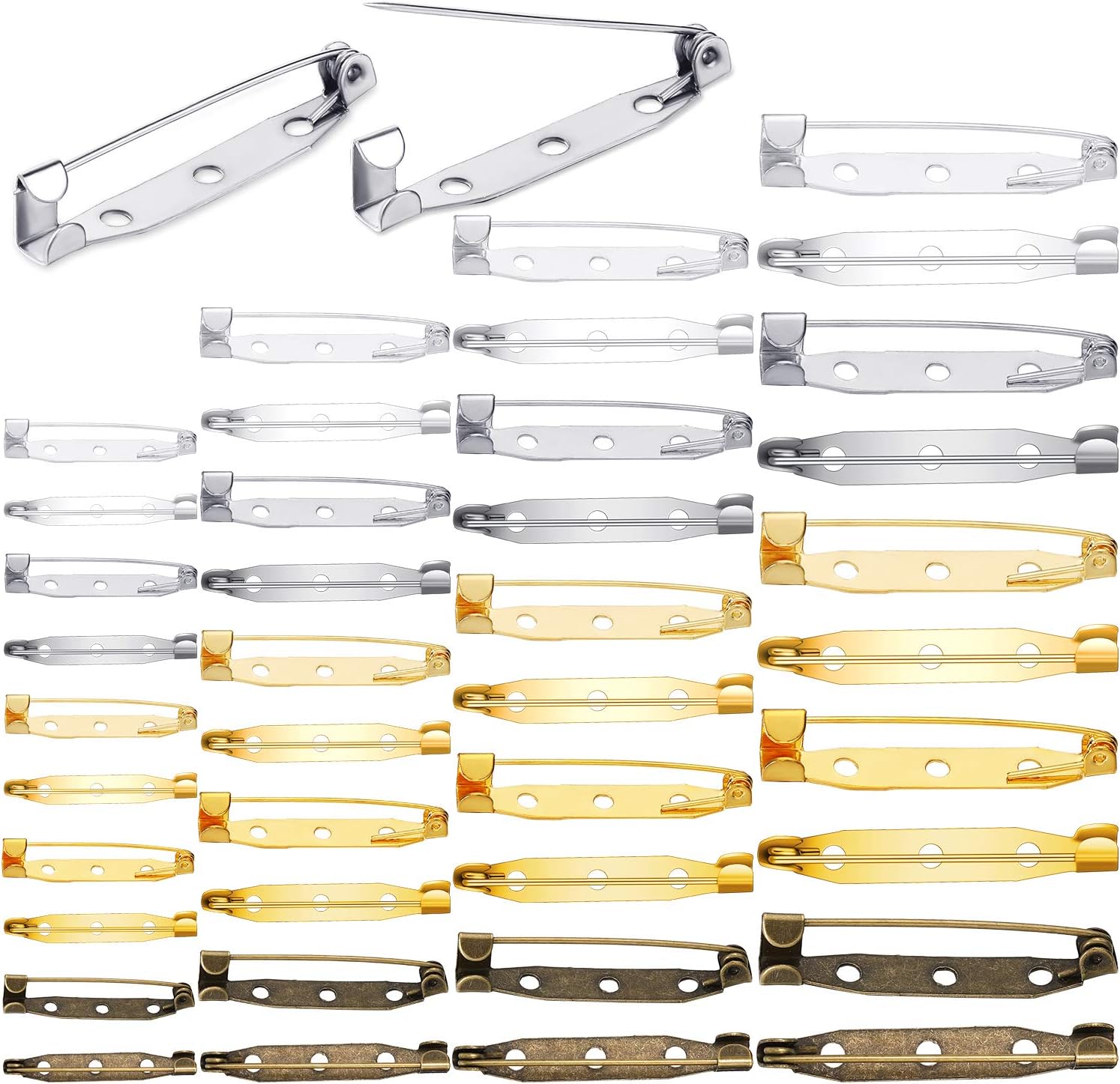 200 Pieces Bar Brooch Pins Badge Pin Clasp Brooch Pin Backs