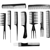 10 Pcs Comb Set for Hair Stylists - Professional Variety Pack with Combs for All Hair Types and Styles
