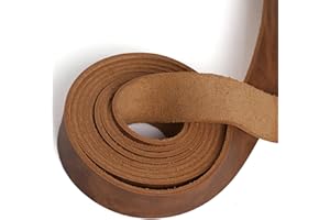 Lystaii Leather Strap 1 Inch Wide 78 Inches Long Leather Strips Suitable for DIY Arts Craft Projects DIY (Brown) (Brown, 1 in