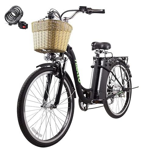 NAKTO Electric Bike, 250W Brushless Motor Electric Bicycles Up