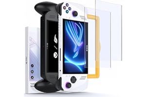 JSAUX Screen Protector 2-Pack for ROG Ally, Anti Glare 9H Hardness Tempered Glass Screen Protector with Guiding Frame, 7 inch