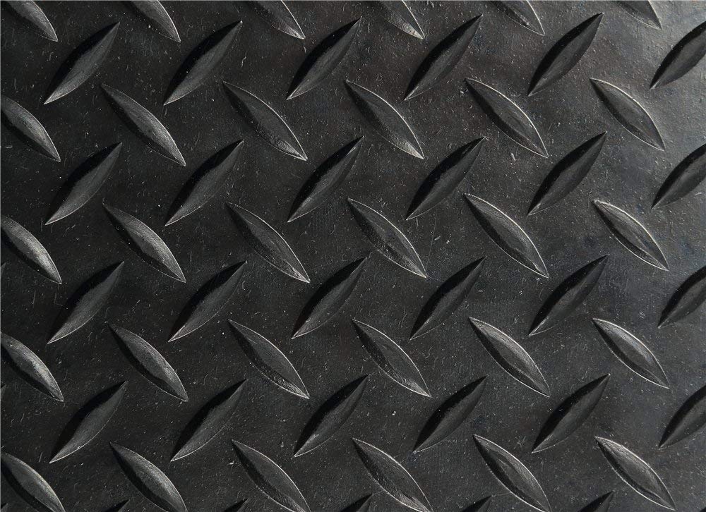 Hefty Mat Diamond Plate Rubber Flooring Roll Anti Slip Floor Mat For Garage Shop Floor Passage Workshop Parking Car Shows Workbenches