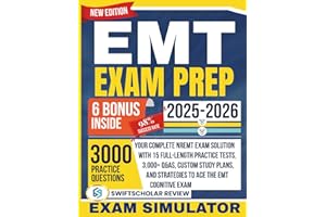 EMT Exam Prep: Your Complete NREMT Exam Solution with 15 Full-Length Practice Tests, 3,000+ Q&As, Custom Study Plans, and Str
