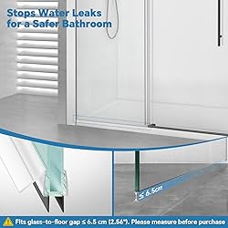 Shower Door Bottom Seal Strip, 2PCS Seal