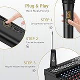 TONOR TW320 Wireless Microphones UHF 2 Microphones 5 Channel Receiver 60m view 6