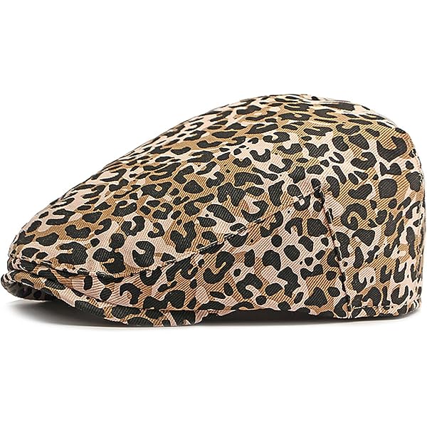 Retro Leopard Print Forward Hat for Men and Women in Spring and