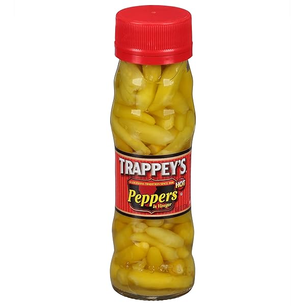 TRAPPEY’S HOT PEPPERS IN VINEGAR, 4.5 OUNCE