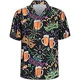 Regenboog Mardi Gras Hawaiian Shirts for Men Women, Christmas Button Up Shirts, Hawaiian Holiday Shirt