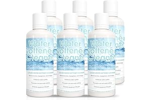 6-Pack Water Softener Cleaner Solution – Liquid Water Softener Cleaner – Universal Cleanser for Hardwater Systems – Extends W