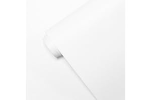 Yasinet Peel and Stick Wallpaper White Wallpaper White Contact Paper Waterproof Self Adhesive Removable Wall Paper Decorative for Wall Bedroom Vinyl Film 17.7" x118"