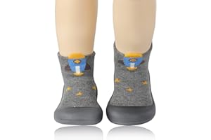 SEBELLST Baby Sock Shoes Animal Rubber Sole Non-Skid Indoor Slipper Infant Boys Girls First Walking Floor Slipper