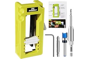 ZUUGHAY Door Hinge Jig, No Needed Hammer Door Hinge Router Jig, Door Hinge Ccutting Tool, Aadjustable Door Hinge Jig Kit for Router, Length 3” to 5” and Thickness 1/4” or 5/8” Hinges, Not Fit the Door Frame