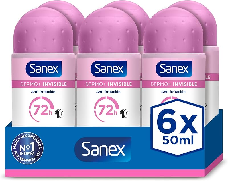 Dermo+ Desodorizante Antitranspirante Invisível Roll-On 72 Horas 50ml - proteção eficaz contra suor e mau odor - dermatologicamente testado - contém 0% de álcool* - protege de manchas