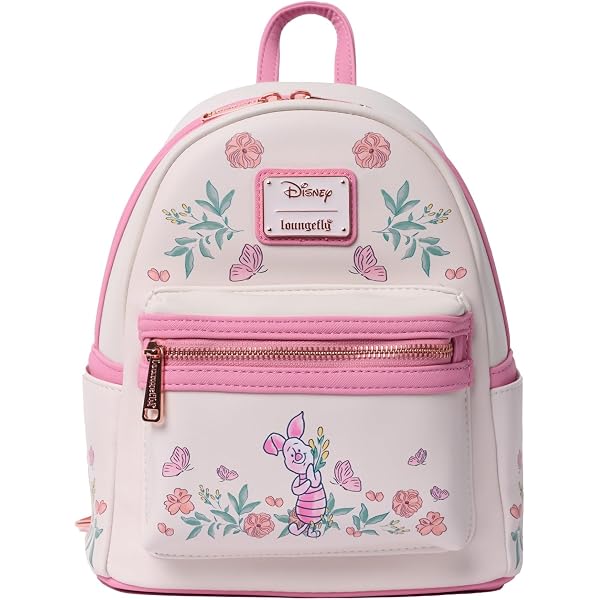 Loungefly Disney Floral Mini Backpack in Cream with Pink, Red & Yellow Roses Loungefly Disney Beauty and The Beast Enchanted Rose Shimmer  main image 3