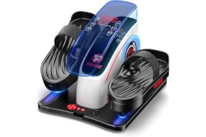FOUSAE Under Desk Elliptical Machine, Ellipse Leg Exerciser with 15 Adjustable Speeds, Quiet & Compact Electric Pedal Exerciser for Seniors, Leg Exerciser While Sitting with Display Monitor & Remote Control