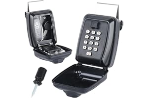 Lifronkit Car Window Lock Box for Turo, Black Portable Lockbox for Car Keys, Car Key Lock Box Fit for Ride Share, Turo, GetAround, with Sturdy Large Capacity, Protective Cover, Weather Protection