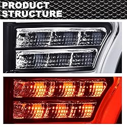 CROSSDESIGN LED Tail Lights Brake Light w/Wiring