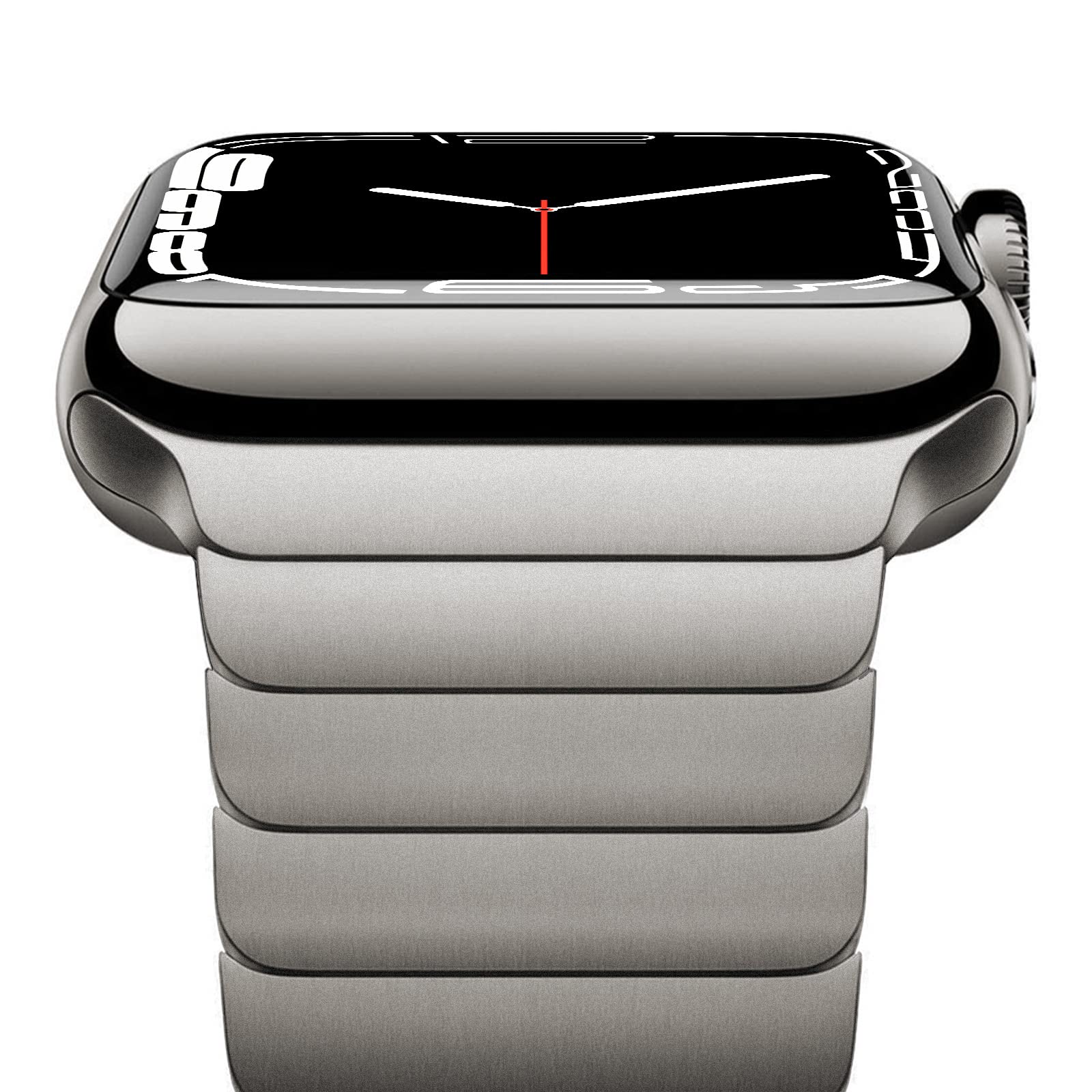 NewWays 38mm 40mm 41mm 42mm(Series 11/10) Metal Strap Compatible with Apple Watch,Solid Stainless Steel Link Replacement Band for iWatch Series 11/10/9/8/7/6/5/4/3/2/1/SE,Titanium
