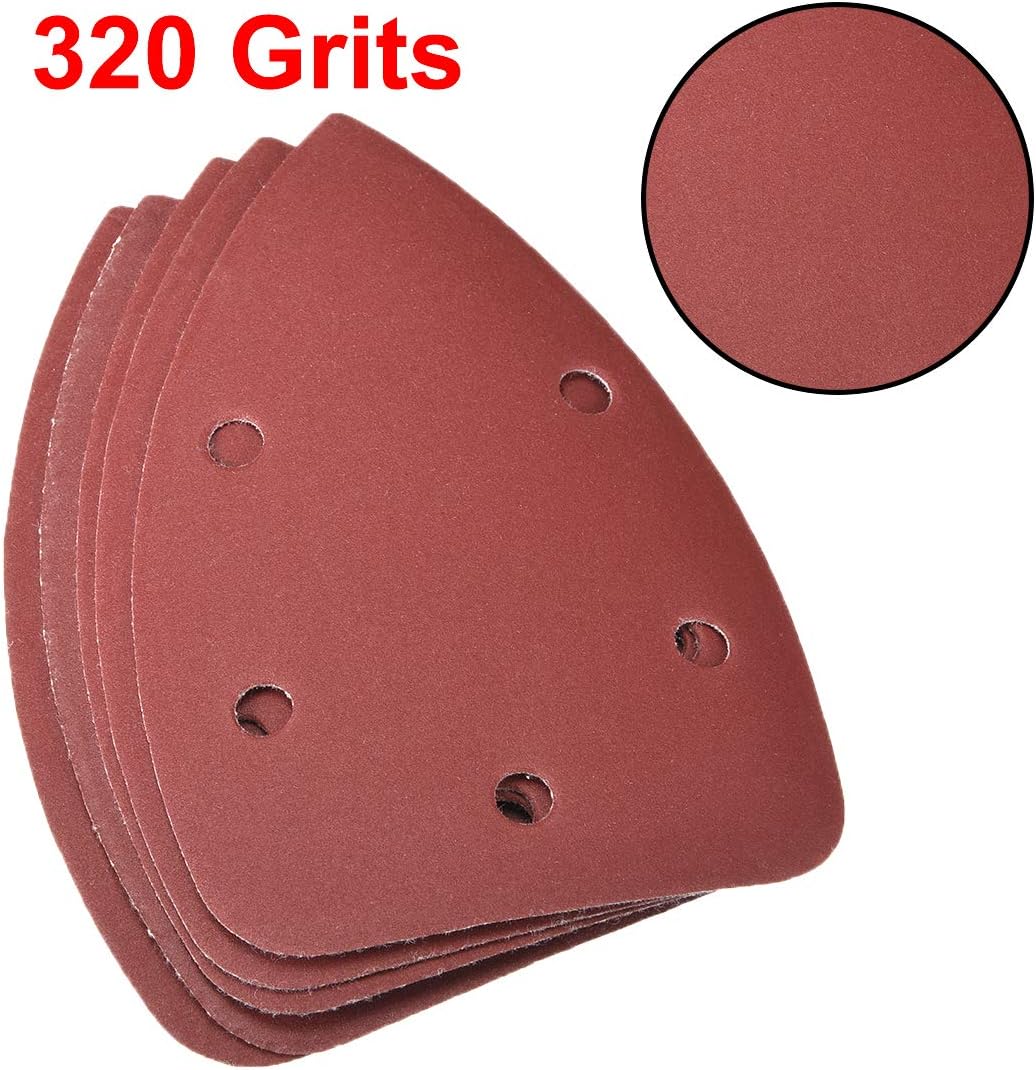 sourcing map Detail Sander Sandpaper, Triangular Sanding Paper, Hook and Loop Sanding Pads, Triangle Oscillating Multi Tool - Image 4