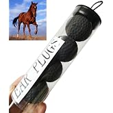 SHUYUE Ear Plug for Horses Foam Ear Plugs Ball tack and Supplies Horse Classic Equine Ear Plugs (Black, One Size)