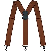 MELOTOUGH Suspenders for Men 2 Inch Wide Y Back Adjustable Elastic Big and Tall Suspenders with Swivel Hooks for Jeans
