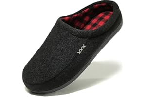 NewDenBer Men's Cozy Memory Foam Slippers Soft Slip on Indoor Outdoor Clog House Shoes