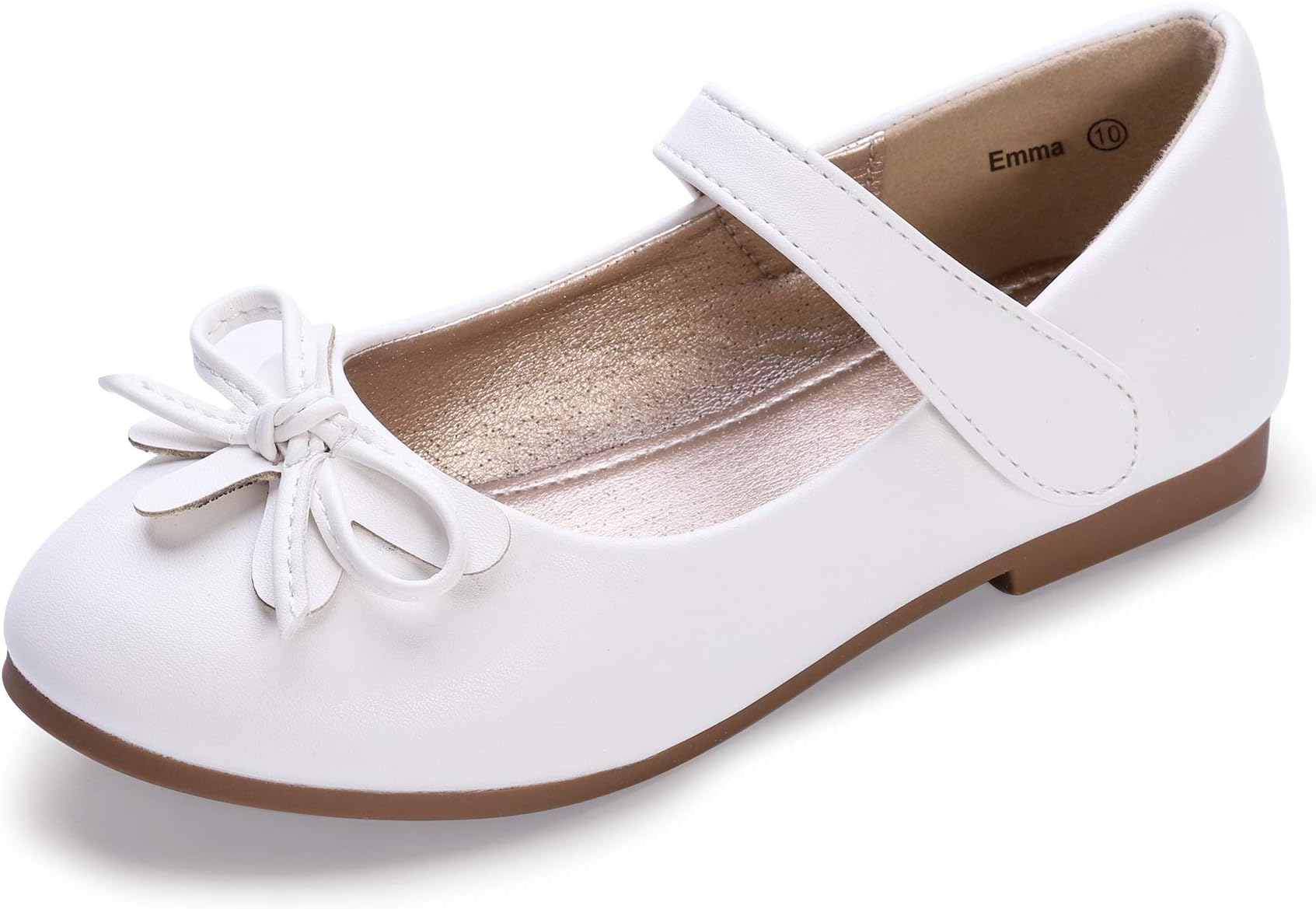 HehainomGirls Dress Shoes, Flower Toddler/Little Kid Girl Shoes, Bowknot Mary Jane Ballerina Flat Shoes for School Party